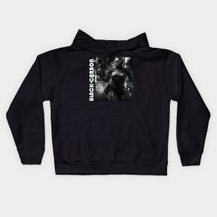 Black Carbon Cyberpunk Assassin 001 Kids Hoodie